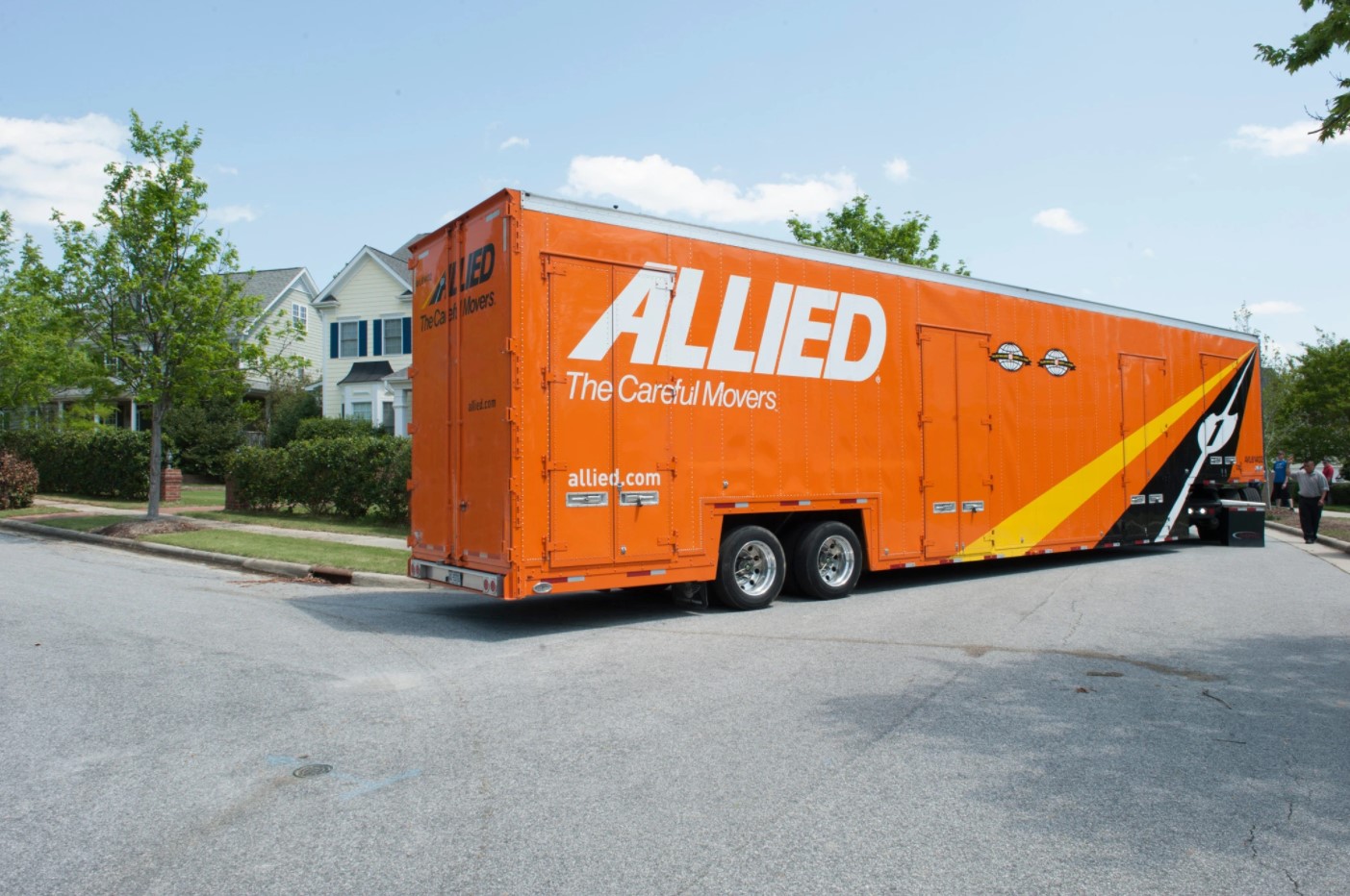 Allied Semi-Truck Traveling on a Residential Street